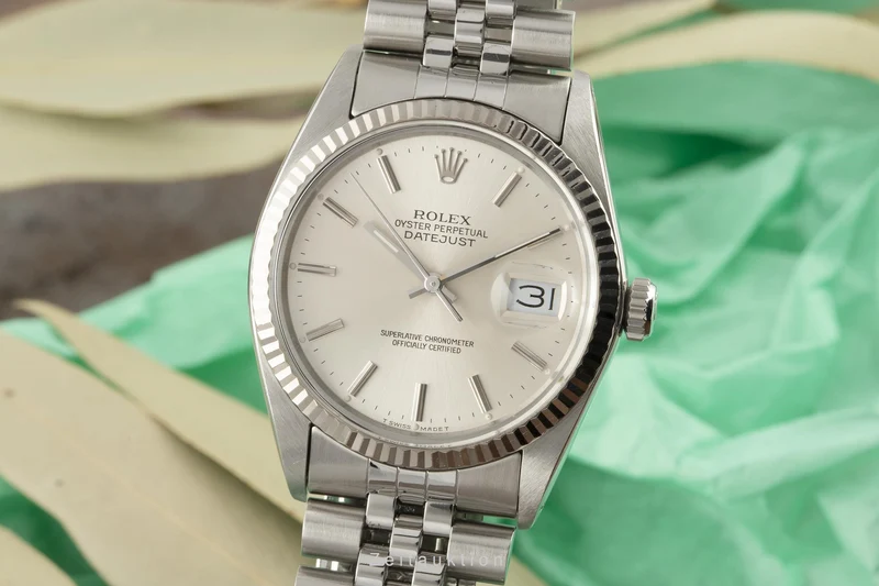 Rolex Datejust steel / white gold automatic men's watch 16014 [2206716]