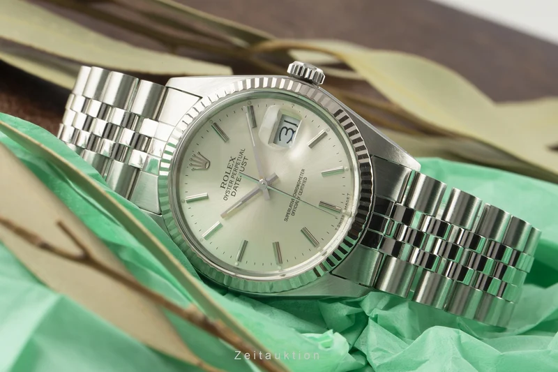 Rolex Datejust steel / white gold automatic men's watch 16014 [2206716]