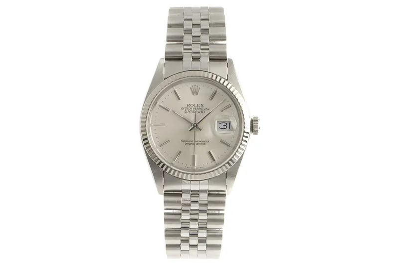 Rolex Datejust steel / white gold automatic men's watch 16014 [2206716]