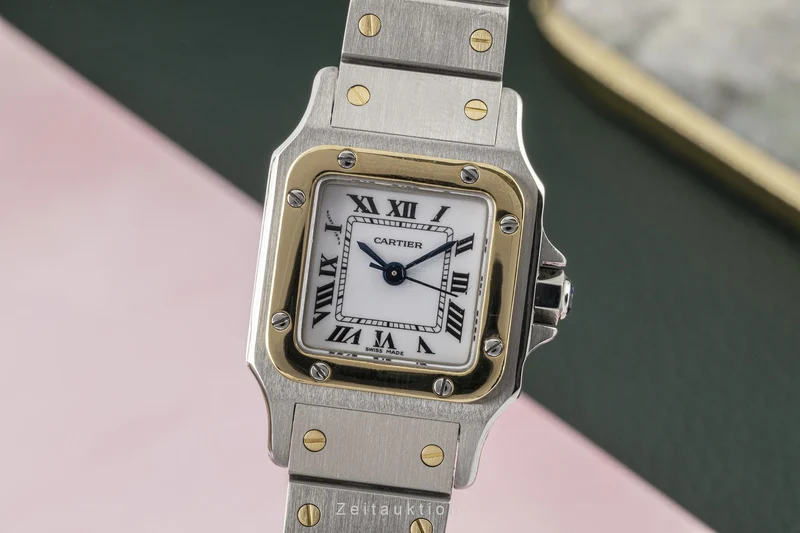 Cartier Santos steel / gold automatic women's watch 0902 [2206683]