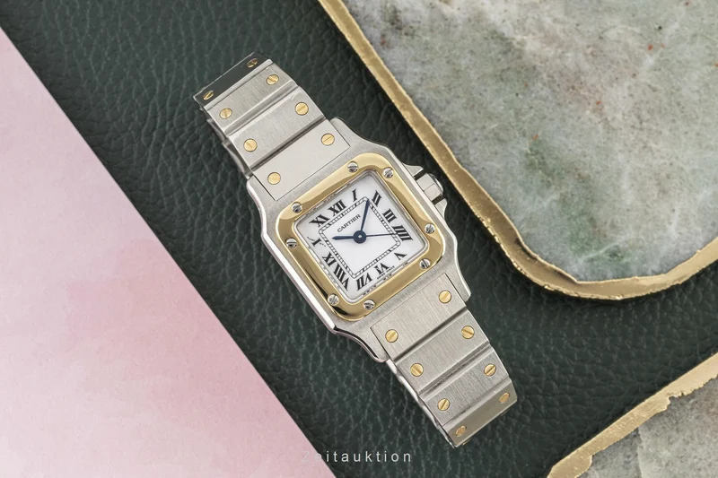 Cartier Santos steel / gold automatic women's watch 0902 [2206683]