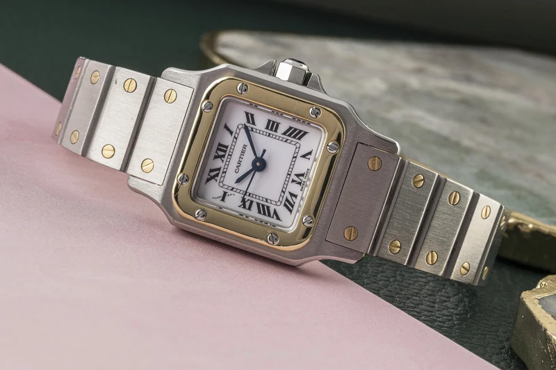 Cartier Santos steel / gold automatic women's watch 0902 [2206683]