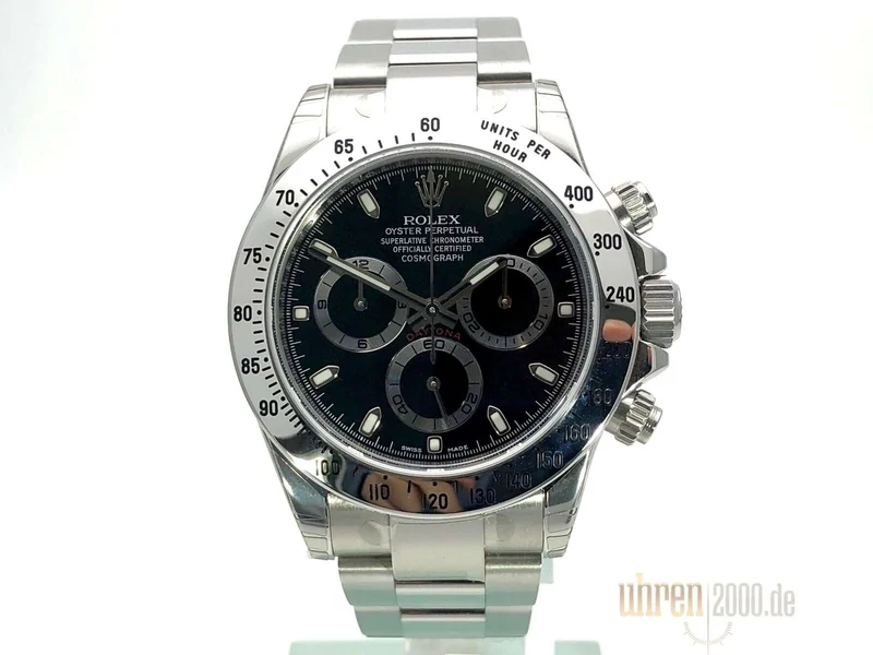 Rolex Daytona Edelstahl 116520 Schwarz verklebt aus 2011 LC100