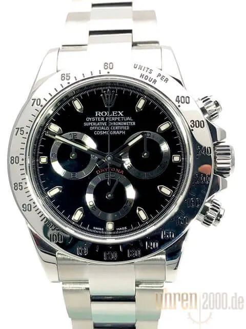 Rolex Daytona Edelstahl 116520 Zifferblatt Schwarz aus 2016