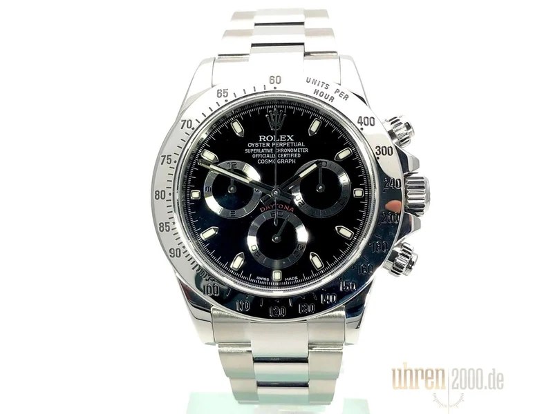 Rolex Daytona Edelstahl 116520 Zifferblatt Schwarz aus 2016