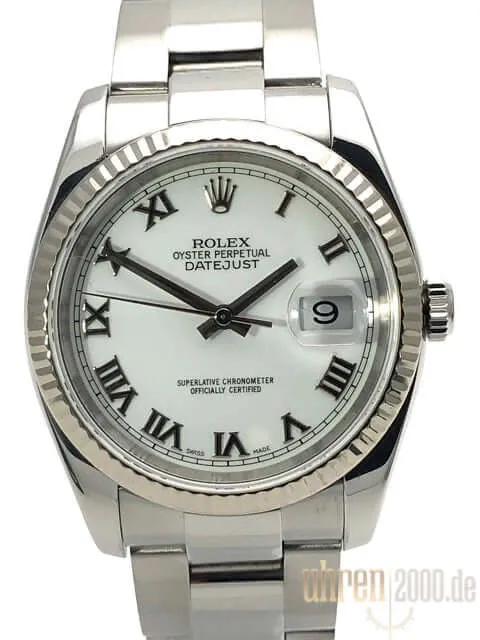 Rolex Datejust 36 116234 Weiß Römisch aus 2006