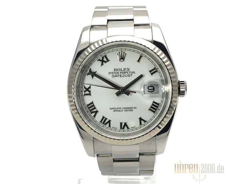 Rolex Datejust 36 116234 Weiß Römisch aus 2006