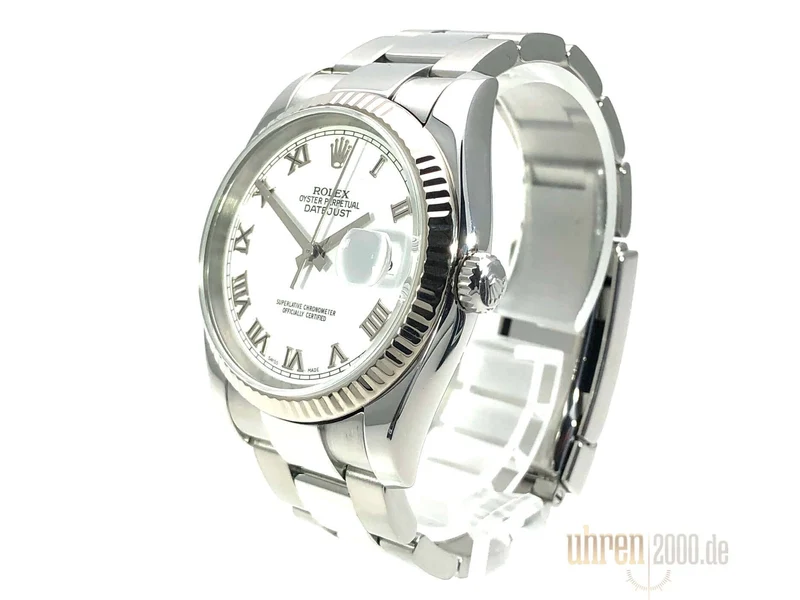 Rolex Datejust 36 116234 Weiß Römisch aus 2006