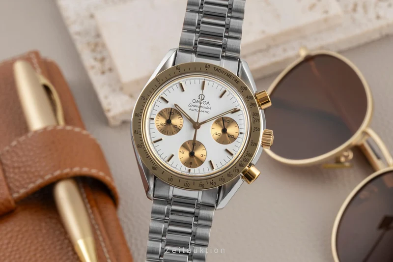 Omega Speedmaster chronograph steel / gold automatic men's watch 175.0033 [2603790]