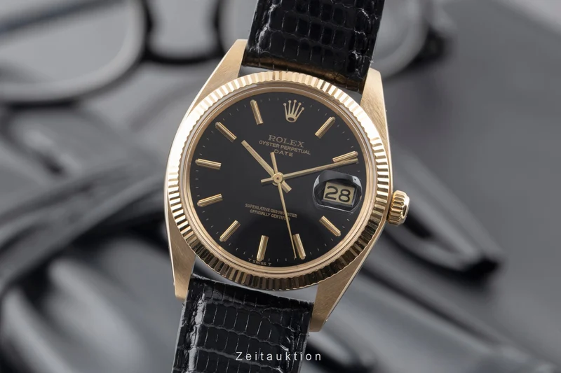 Rolex Date 18 ct gold automatic men's watch 1503 Vintage [2604569]