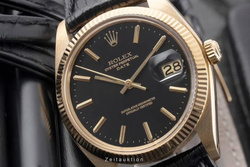 Rolex Date 18 ct gold automatic men's watch 1503 Vintage [2604569]