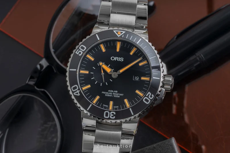 Oris Aquis Date steel automatic men's watch 01 743 7733 4159-07 8 24 05PEB LP: 2600EUR [2604077]