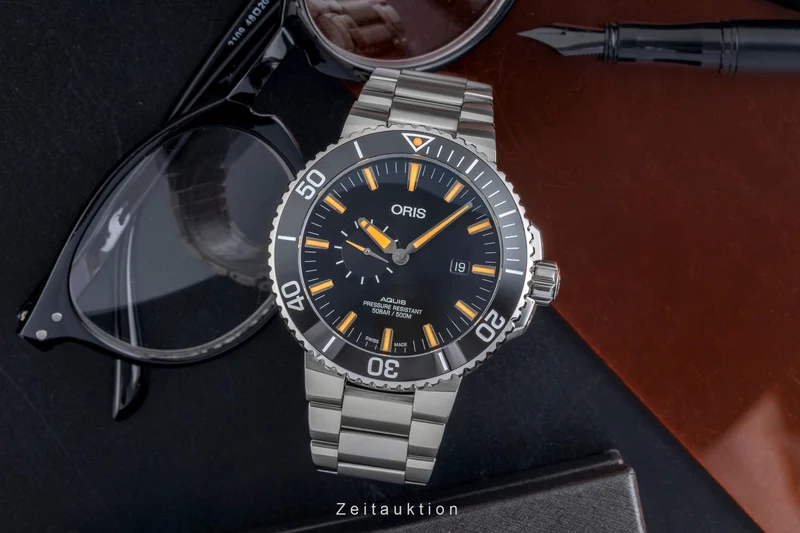 Oris Aquis Date steel automatic men's watch 01 743 7733 4159-07 8 24 05PEB LP: 2600EUR [2604077]