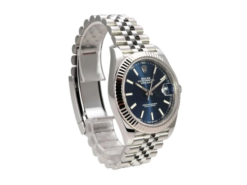 Rolex Datejust 41 Edelstahl Weißgold 126334 Blau Jubile-Band