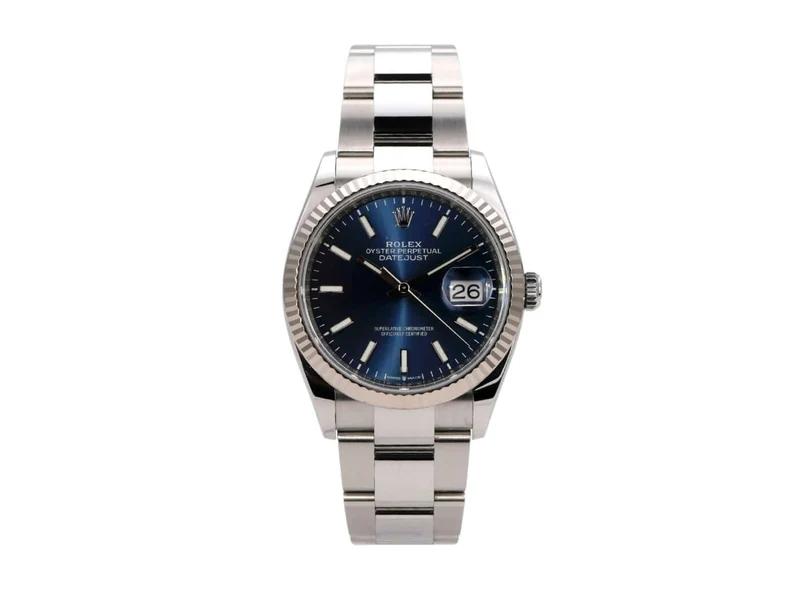 Rolex Datejust 36 Oystersteel Weißgold 126234 Blau