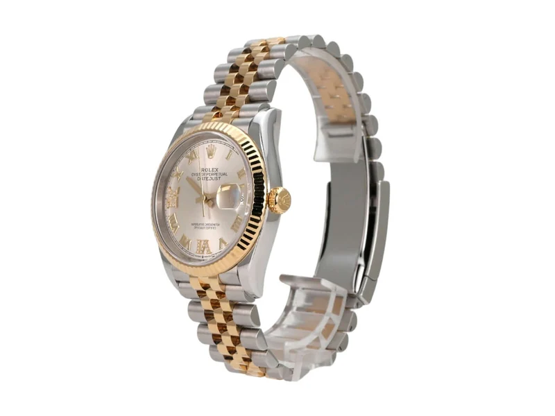 Rolex Datejust 36 Edelstahl Gold 126233 Silber R Diamant Jubile-Band
