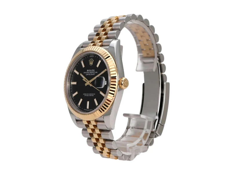 Rolex Datejust 41 Edelstahl Gelbgold 126333 Schwarz Jubile-Band