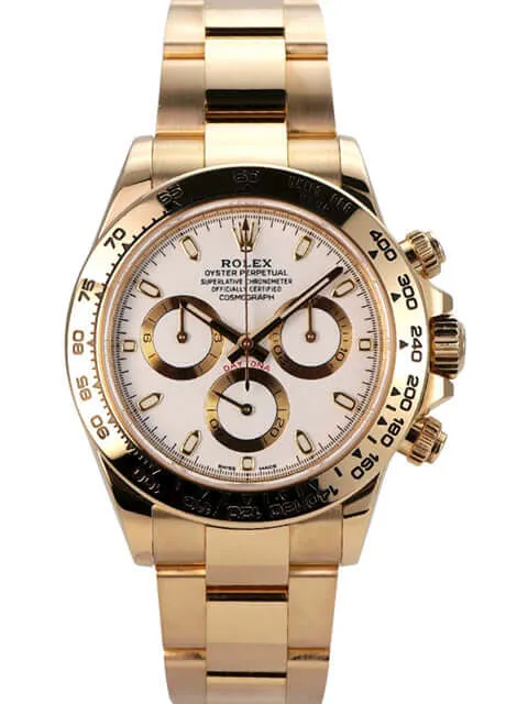 Rolex Cosmograph Daytona 18 kt Gelbgold 116508 Weiß