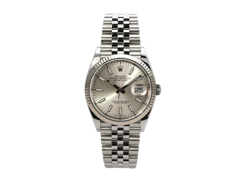 Rolex Datejust 36 Oystersteel Weißgold 126234 Silber Jubile-Band