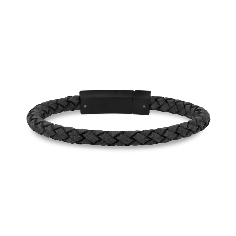 Graues Lederarmband | 6MM