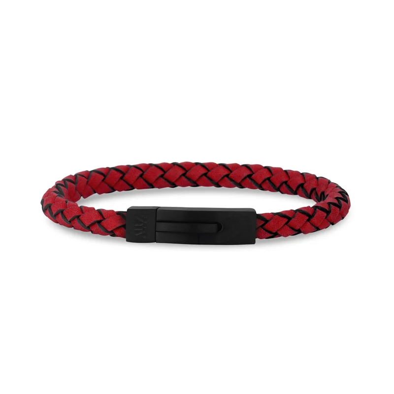 Rotes Lederarmband | 6MM