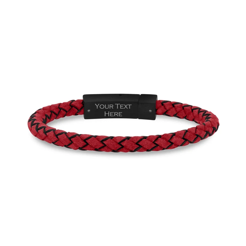 Rotes Lederarmband | 6MM