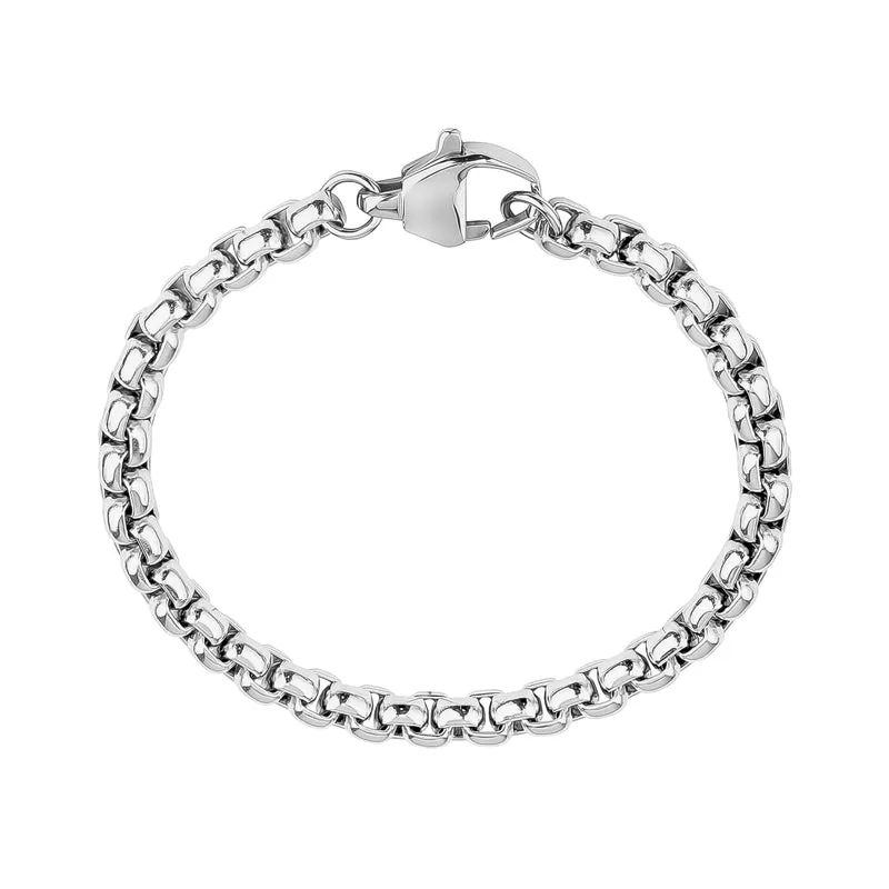 6mm rundes Box-Link-Armband