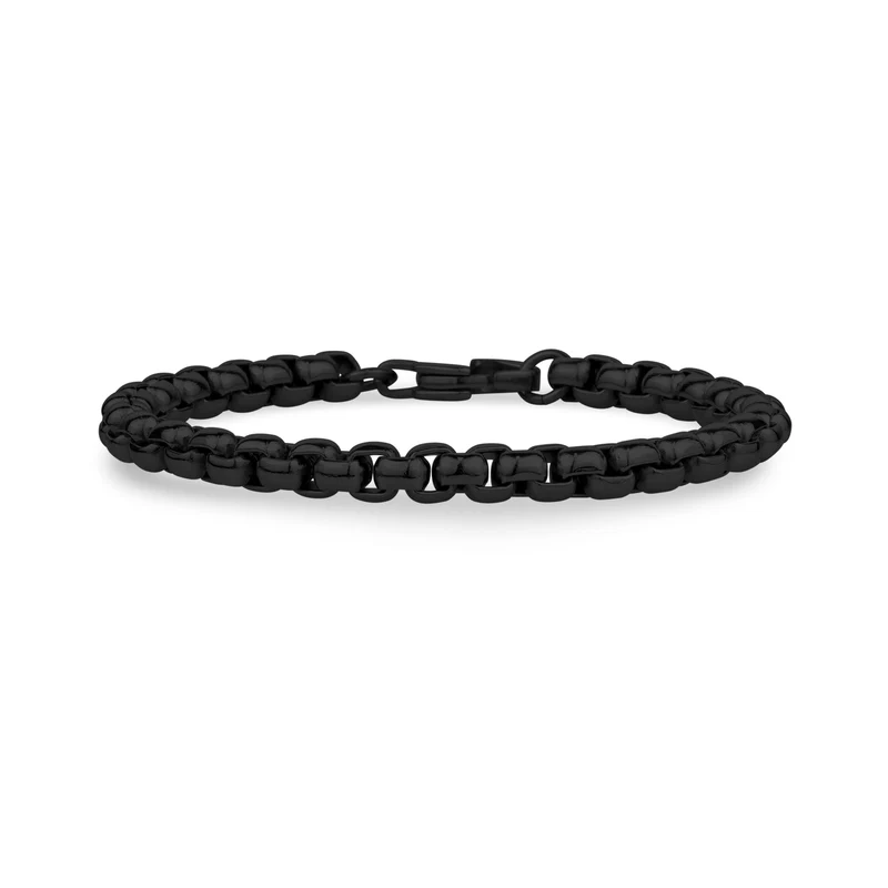6mm rundes Box-Link-Armband