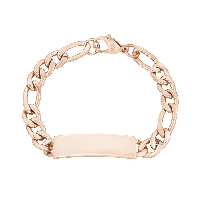 9mm Figaro Link ID-Armband