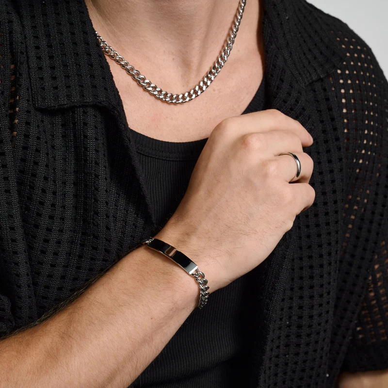 8mm Cuban Link ID-Armband