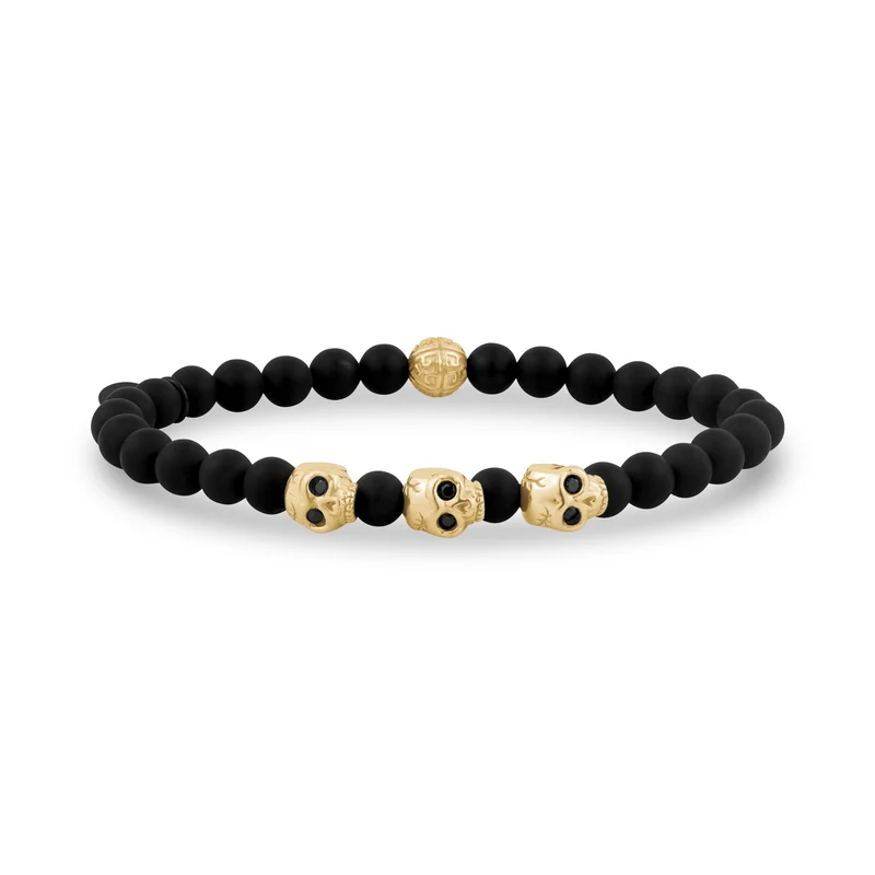 6mm Totenkopf Brücke Stretch Bead Armband