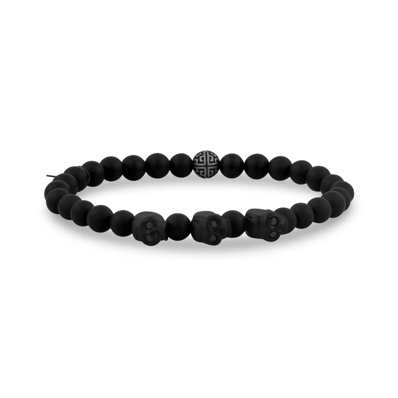 6mm Totenkopf Brücke Stretch Bead Armband