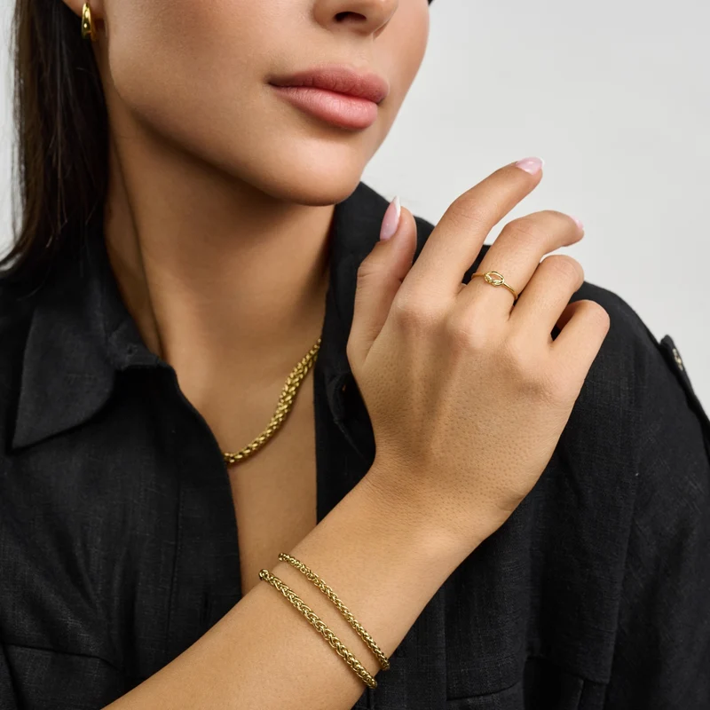 4mm Weizenkette Armband