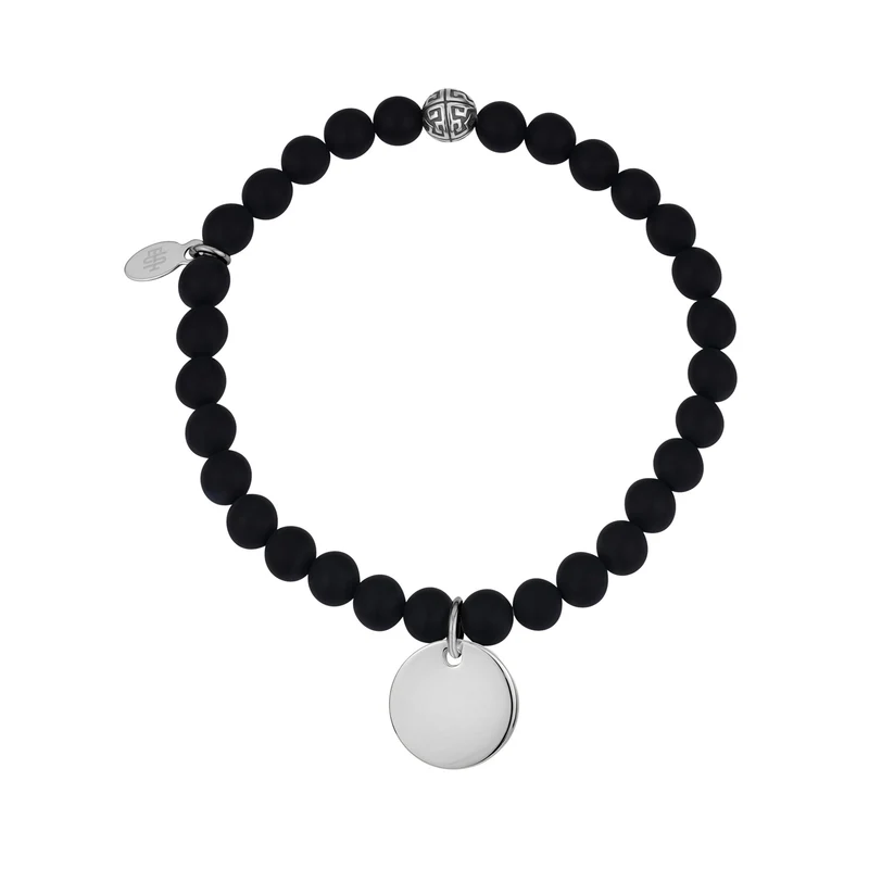 Rundes Charm-Stretch-Perlenarmband