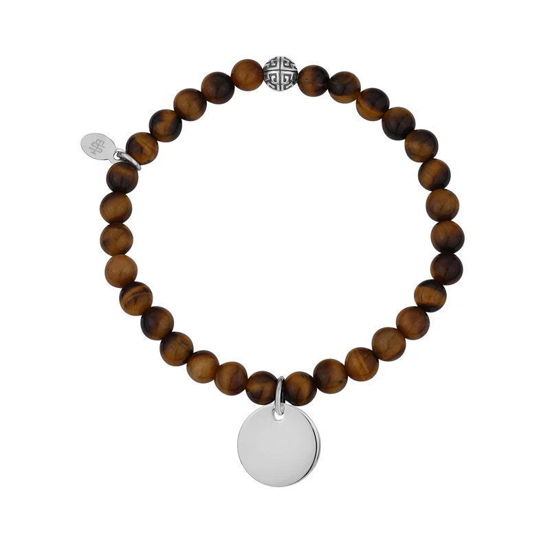 Rundes Charm-Stretch-Perlenarmband