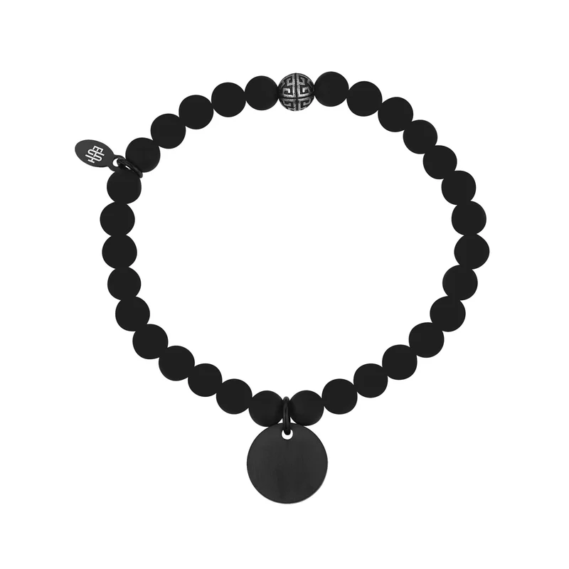 Rundes Charm-Stretch-Perlenarmband