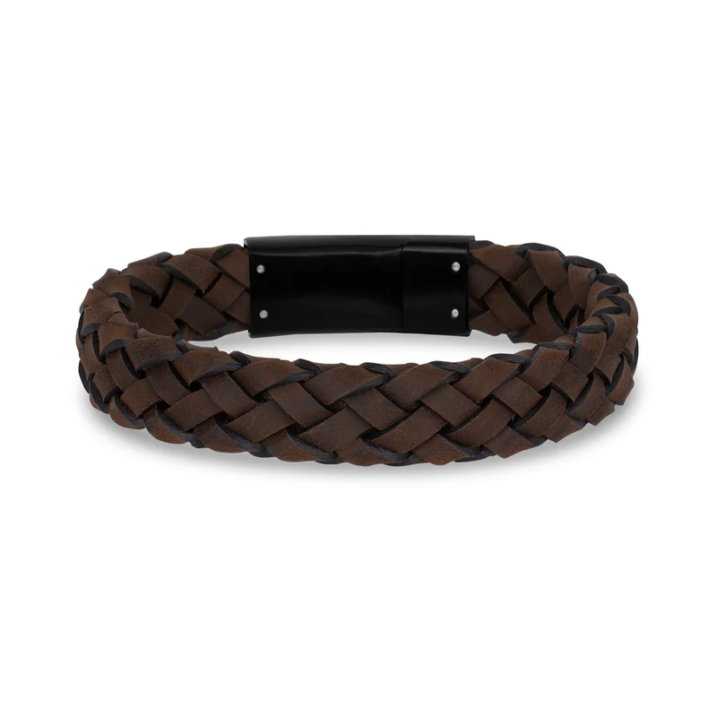 12mm Braunes Lederarmband