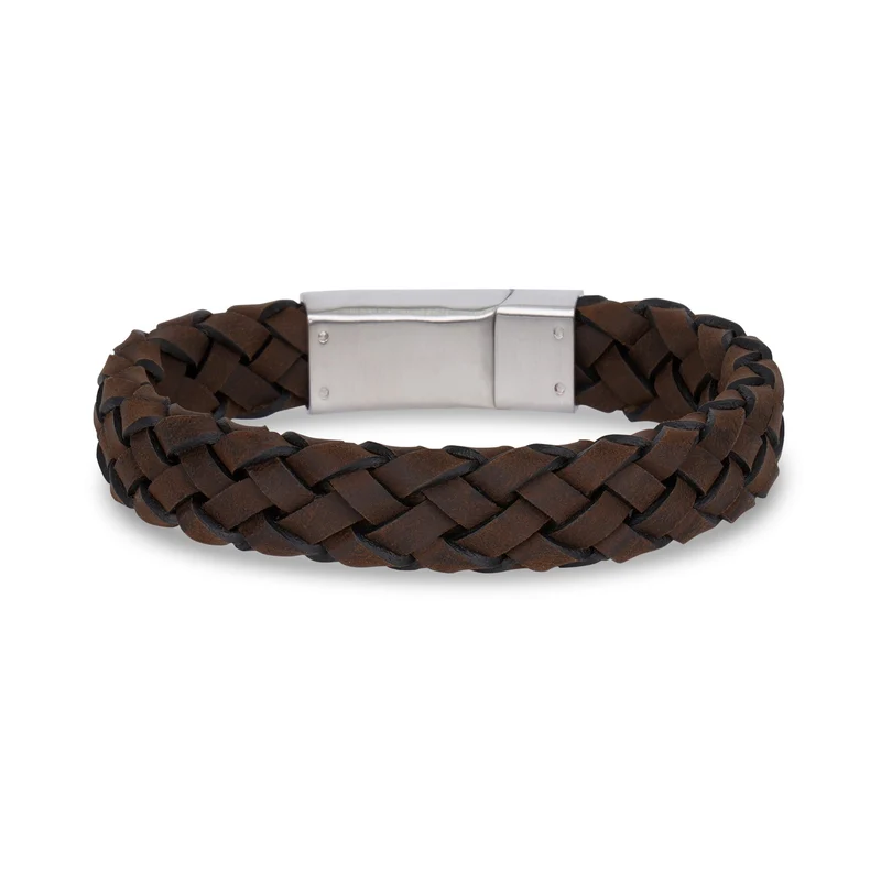 12mm Braunes Lederarmband