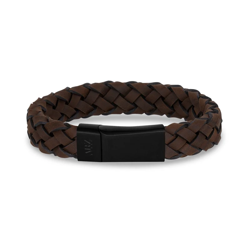 12mm Braunes Lederarmband