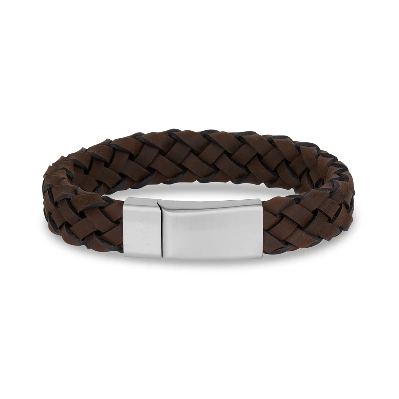 12mm Braunes Lederarmband
