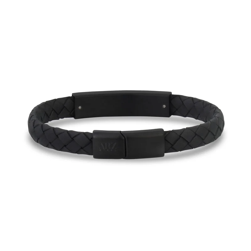 8mm flaches Leder ID-Armband