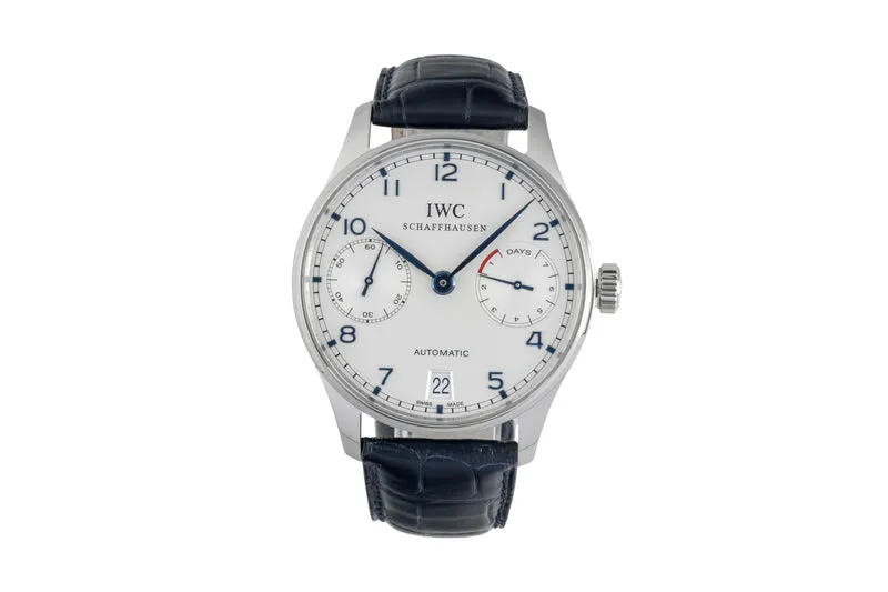 IWC Portugieser steel automatic men's watch IW500107 LP: 14000EUR [2603608]
