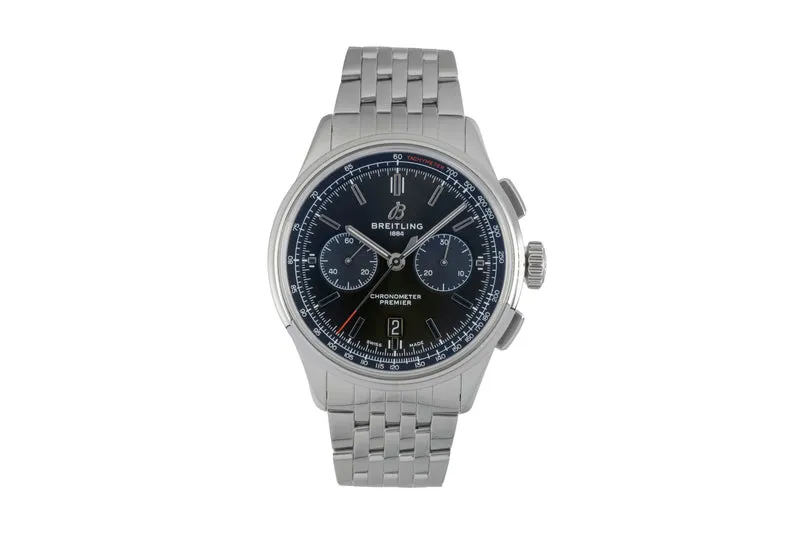 Breitling Premier chronograph steel automatic men's watch AB0118A11L1A1 LP: 9550EUR [2604437]