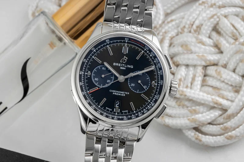 Breitling Premier chronograph steel automatic men's watch AB0118A11L1A1 LP: 9550EUR [2604437]