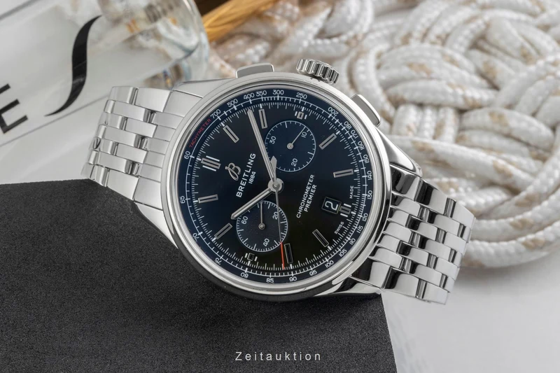 Breitling Premier chronograph steel automatic men's watch AB0118A11L1A1 LP: 9550EUR [2604437]