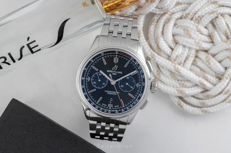 Breitling Premier chronograph steel automatic men's watch AB0118A11L1A1 LP: 9550EUR [2604437]