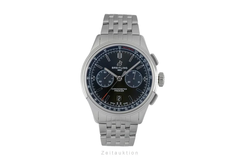 Breitling Premier chronograph steel automatic men's watch AB0118A11L1A1 LP: 9550EUR [2604437]