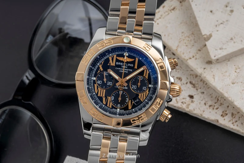 Breitling Chronomat 44 chronograph steel / gold automatic men's watch CB011012/B957 [2604424]