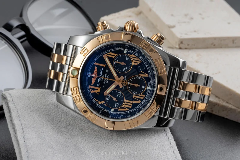 Breitling Chronomat 44 chronograph steel / gold automatic men's watch CB011012/B957 [2604424]