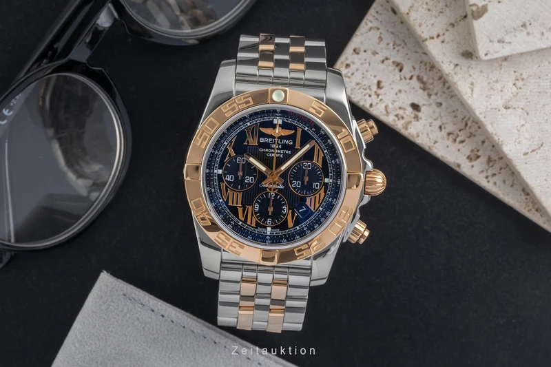 Breitling Chronomat 44 chronograph steel / gold automatic men's watch CB011012/B957 [2604424]